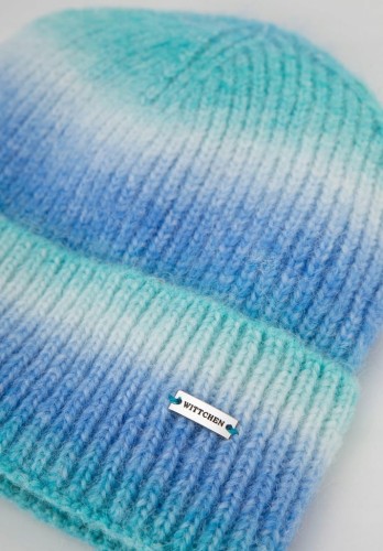 Czapka damska WITTCHEN 99-HF-206-X1 ombre niebiesko - biała