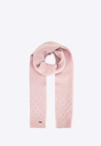 Damski szalik WITTCHEN z kryształkami 99-7F-001-P różowy