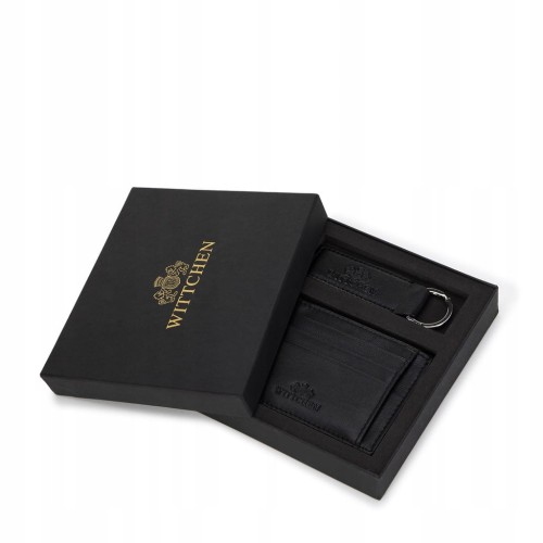 Zestaw portfel i brelok męski WITTCHEN 26-2S-004-1D RFID czarny
