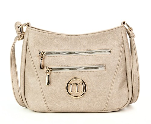 Torebka listonoszka Monnari BAG0360-015 beżowy z kieszonkami