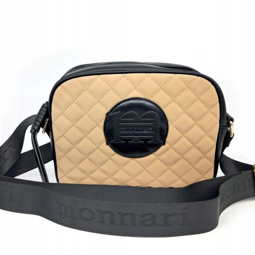 Torebka listonoszka crossbody Monnari BAG4120-M15 czarno-beżowa