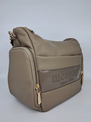 Torebka listonoszka Monnari BAG4430-015 szaro-bezowa