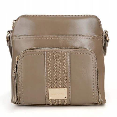 Torebka listonoszka Monnari BAG5540-M15 ekoskóra brązowo-szara