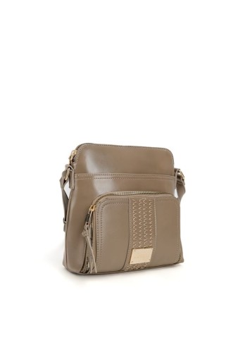 Torebka listonoszka Monnari BAG5540-M15 ekoskóra brązowo-szara