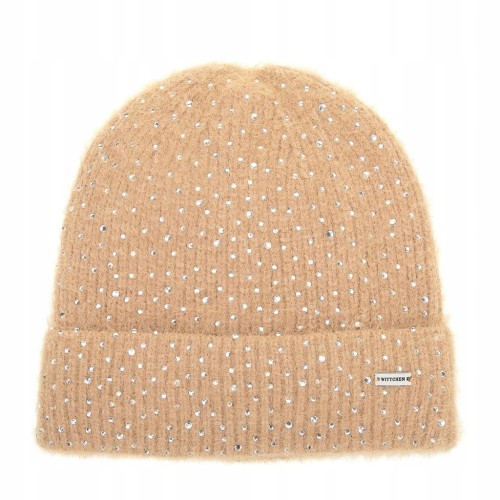 Czapka damska WITTCHEN 101-HF-002-9 zimowa beanie beżowy