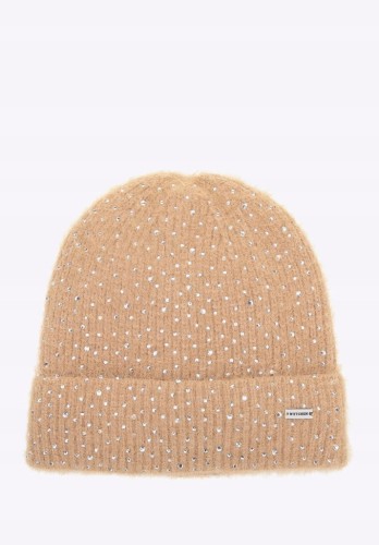 Czapka damska WITTCHEN 101-HF-002-9 zimowa beanie beżowy