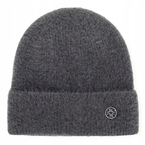 Czapka damska WITTCHEN 101-HF-202-8 z miękkiej dzianiny szara