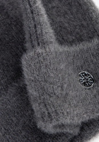 Czapka damska WITTCHEN 101-HF-202-8 z miękkiej dzianiny szara