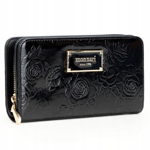Portfel damski MONNARI PUR0181-020 skóra naturalna czarny