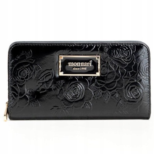 Portfel damski MONNARI PUR0181-020 skóra naturalna czarny