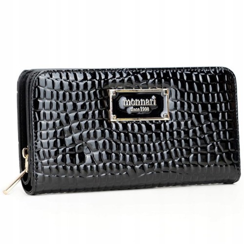 Portfel damski MONNARI PUR0180-M20 skóra naturalna czarny