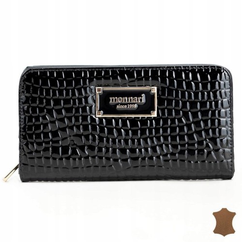 Portfel damski MONNARI PUR0180-M20 skóra naturalna czarny
