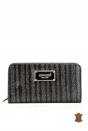Portfel damski MONNARI PUR0180-M23 skóra naturalna złoto-czarny