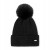 Czapka damska WITTCHEN 99-HF-030-1 z futerkowym pomponem czarna