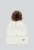 Czapka damska Wittchen 101-HF-005-0 zimowa z pomponem ecru