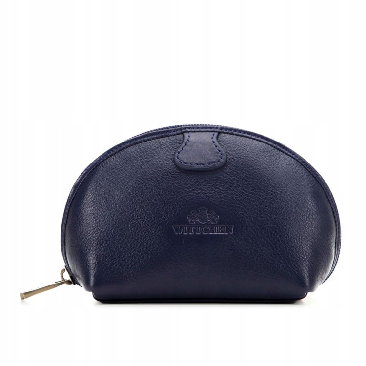 Kosmetyczka Wittchen Italy skórzana 21-3-005-NL skórzana granatowa