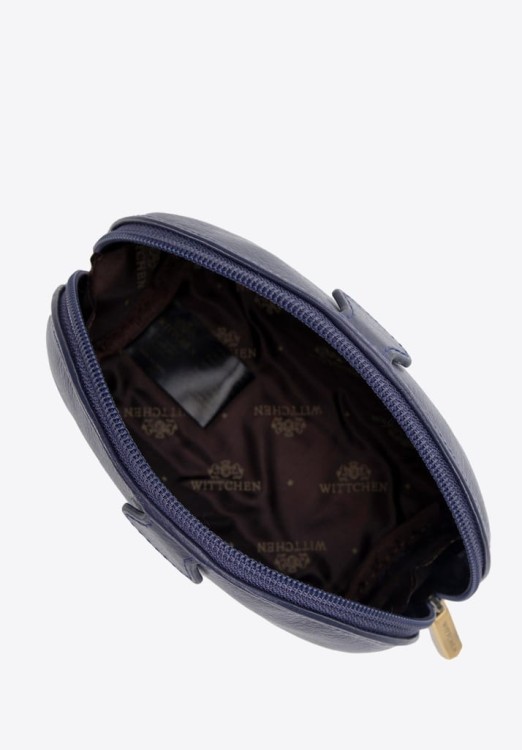 Kosmetyczka Wittchen Italy skórzana 21-3-005-NL skórzana granatowa