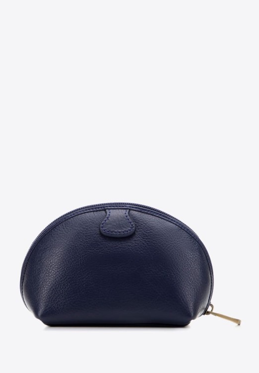Kosmetyczka Wittchen Italy skórzana 21-3-005-NL skórzana granatowa