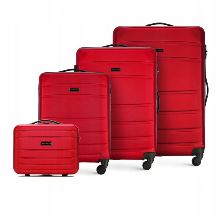 Komplet walizek WITTCHEN GLOBE LINE ABS 56-3A-65K-35 czerwony