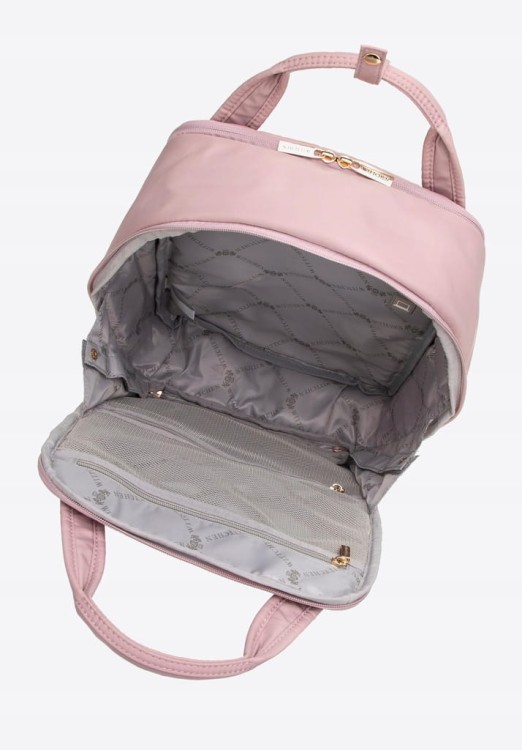 Plecak damski na laptopa 15,6'' Wittchen 29-3P-201-34 z nylonu różowy