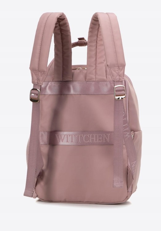 Plecak damski na laptopa 15,6'' Wittchen 29-3P-201-34 z nylonu różowy