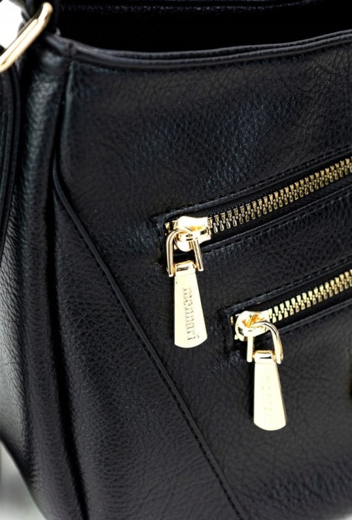 Torebka listonoszka Monnari BAG0360-020 czarna z kieszonkami