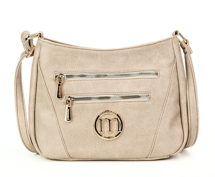 Torebka listonoszka Monnari BAG0360-015 beżowy z kieszonkami