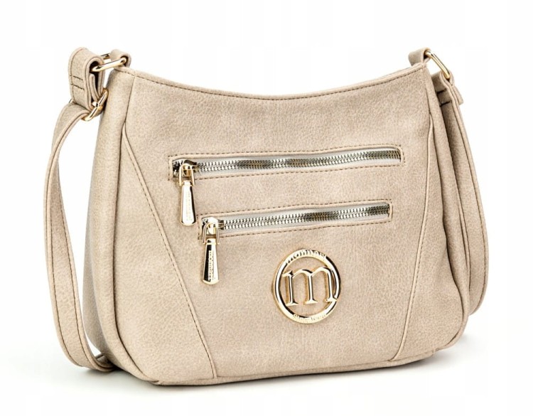 Torebka listonoszka Monnari BAG0360-015 beżowy z kieszonkami