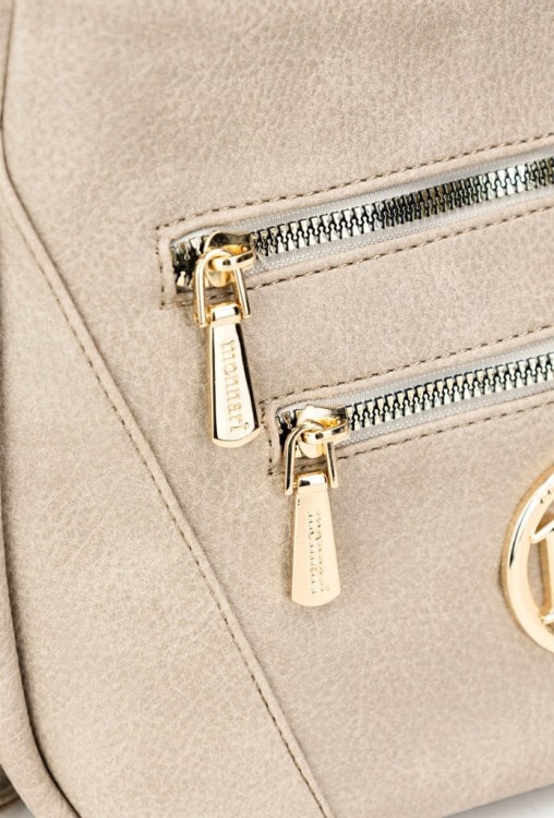 Torebka listonoszka Monnari BAG0360-015 beżowy z kieszonkami
