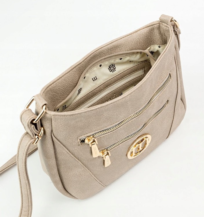 Torebka listonoszka Monnari BAG0360-015 beżowy z kieszonkami