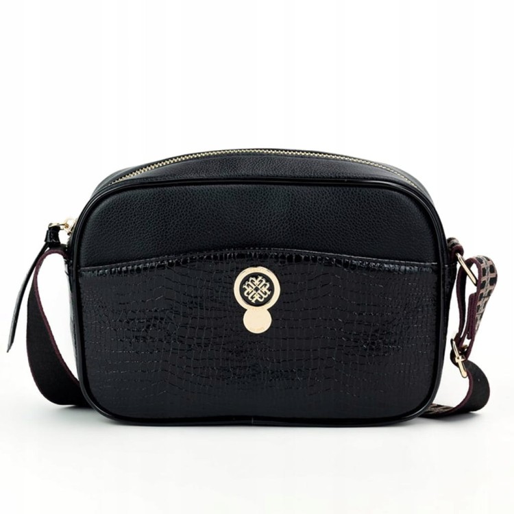 Torebka listonoszka crossbody Monnari BAG0540-020 ekoskóra czarna