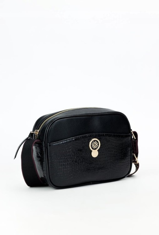 Torebka listonoszka crossbody Monnari BAG0540-020 ekoskóra czarna