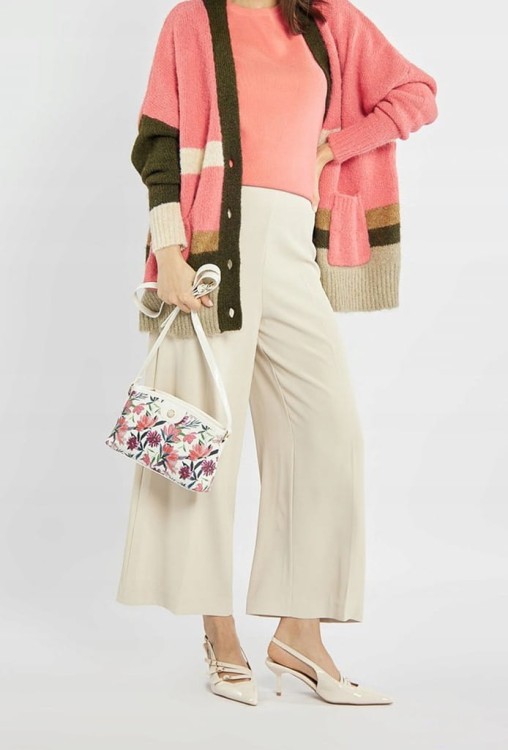 Torebka listonoszka Monnari BAG0490-000 z kwiatowym wzorem