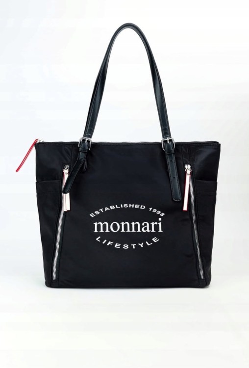 Torebka shopperka Monnari BAG2060-M20 z materiału czarna