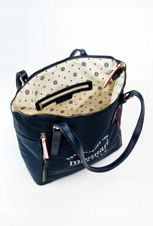 Torebka shopperka Monnari BAG2060-M13 z materiału granatowa