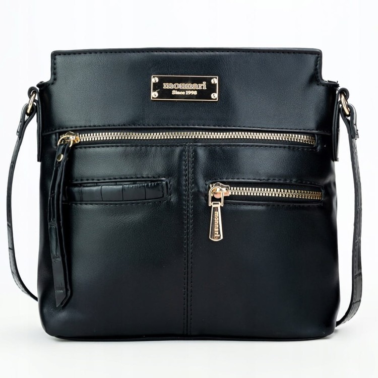 Torebka listonoszka Monnari BAG1430-020 ekoskóra czarna