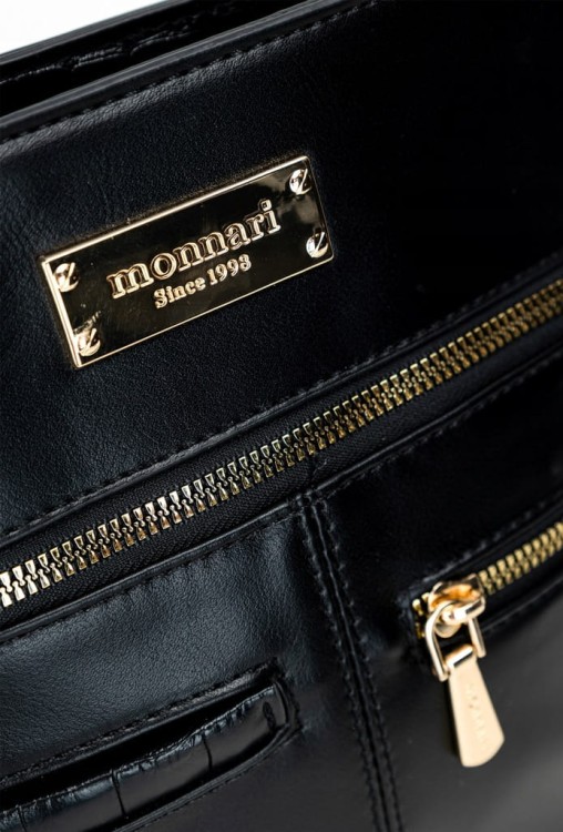 Torebka listonoszka Monnari BAG1430-020 ekoskóra czarna