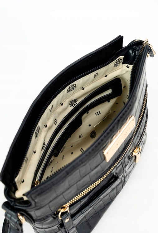 Torebka listonoszka Monnari BAG1430-M20 ekoskóra czarna