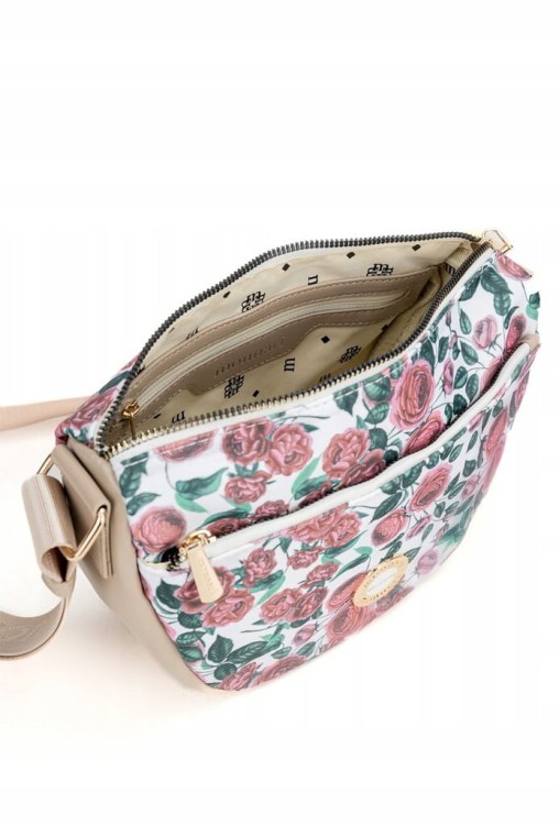 Torebka listonoszka Monnari BAG2100-M15 z kwiatowym wzorem