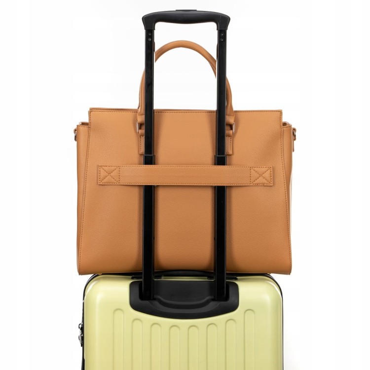 Torba na laptopa 17" WITTCHEN 100-4y-919-5 z ekoskóry jasny brąz