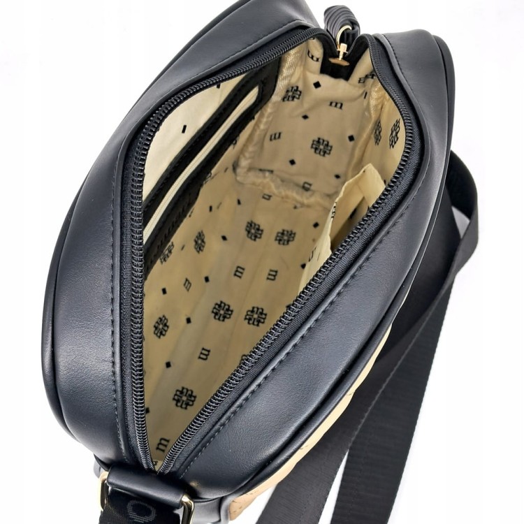 Torebka listonoszka crossbody Monnari BAG4120-M15 czarno-beżowa