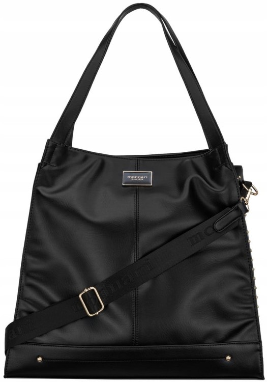 Torebka shopperka Monnari BAG4021-020 ekoskóra czarna