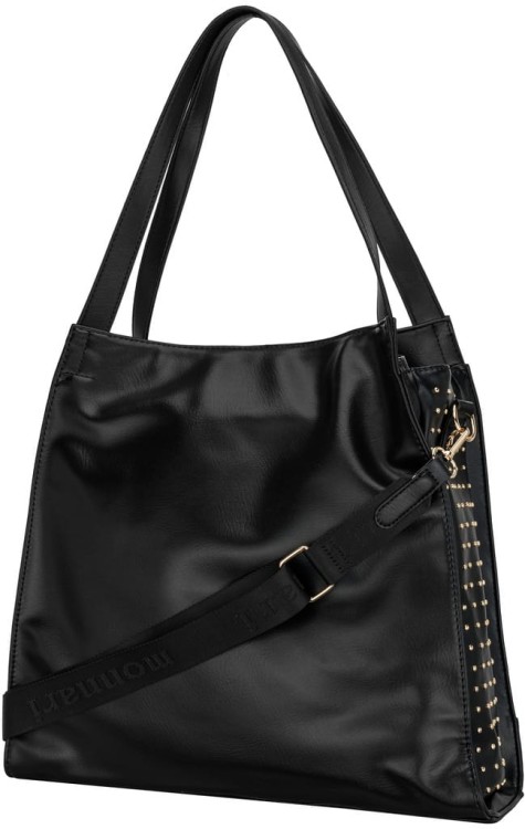 Torebka shopperka Monnari BAG4021-020 ekoskóra czarna