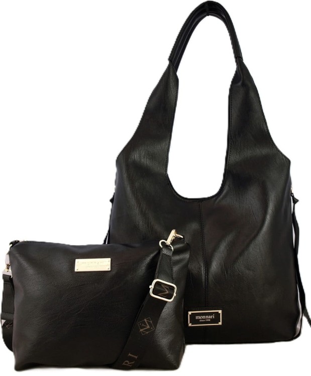 Torebka worek Monnari BAG4990-020 ekoskóra czarna
