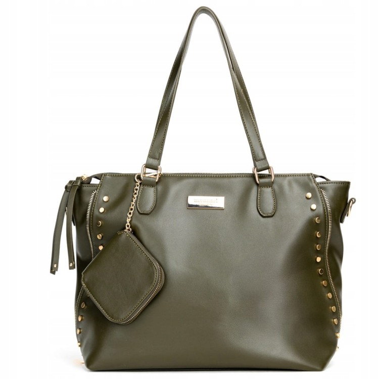 Torebka shopperka Monnari BAG4010-008 ekoskóra zielona