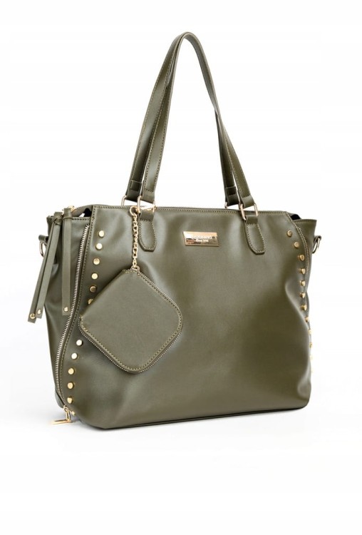 Torebka shopperka Monnari BAG4010-008 ekoskóra zielona