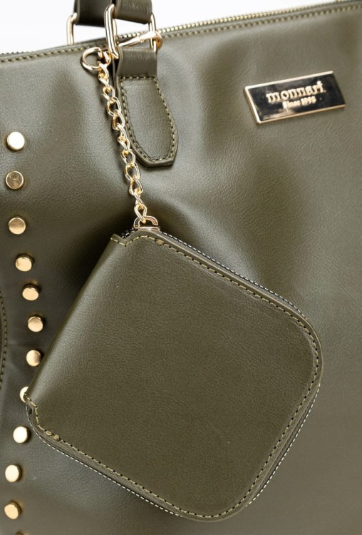 Torebka shopperka Monnari BAG4010-008 ekoskóra zielona