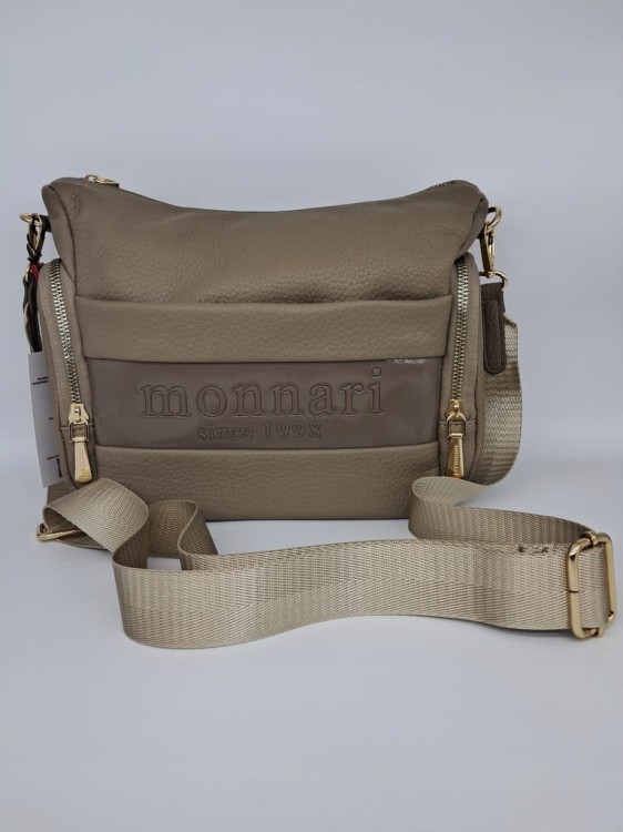 Torebka listonoszka Monnari BAG4430-015 szaro-bezowa