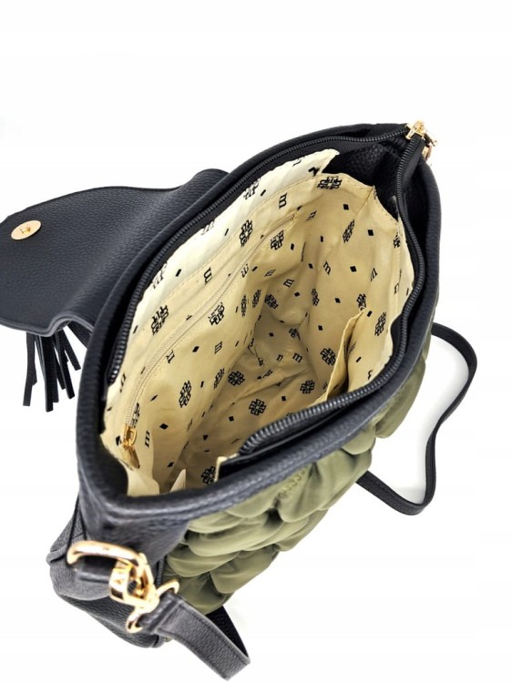 Torebka listonoszka Monnari BAG4710-M08 czarno-zielona