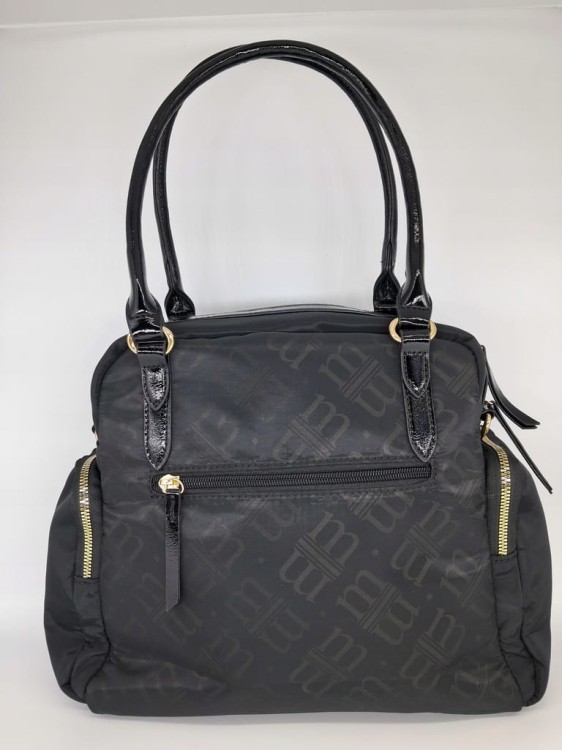 Torebka Monnari BAG5710-M20 z materiału czarny lakier